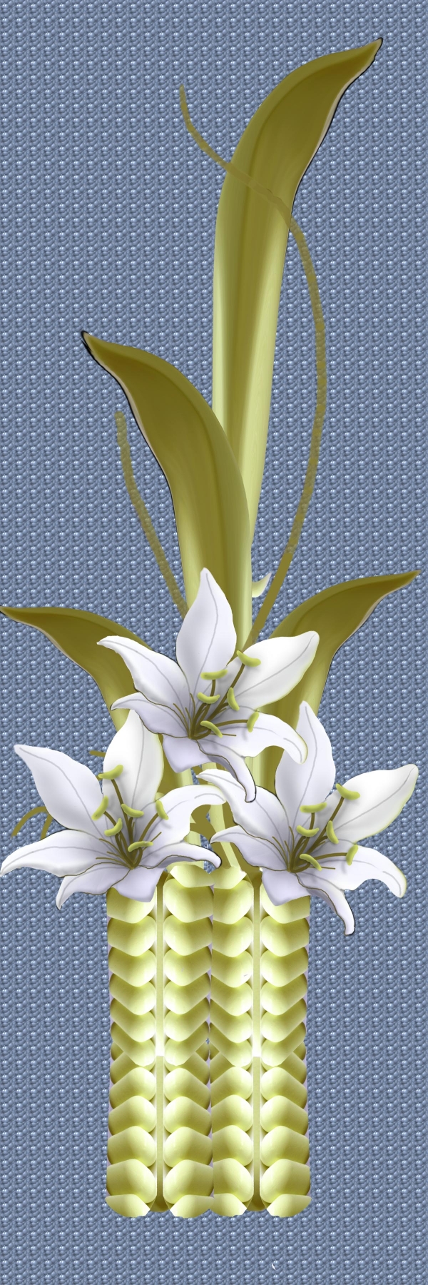 Creation of Lilies in Crystal : Step 7